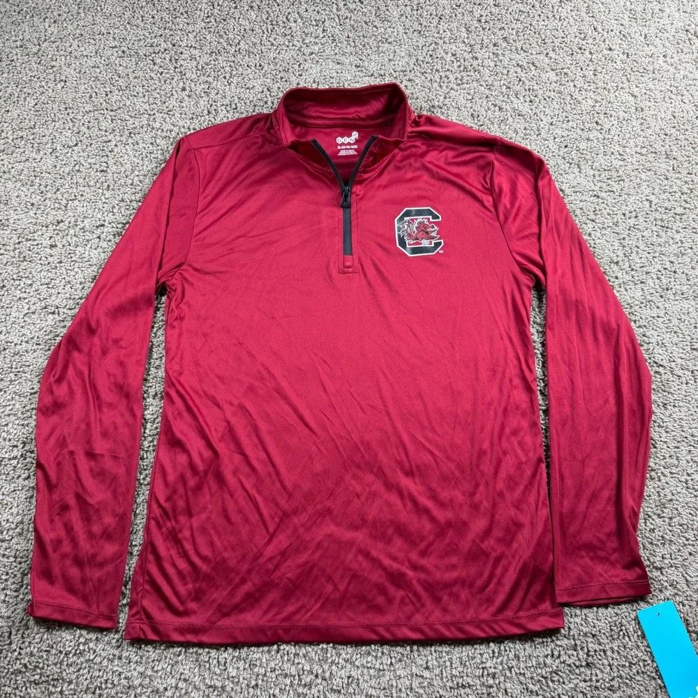 South Carolina Gamecocks Kids XL 18/20 Quarter Zip Pullover Garnet Red NEW boys